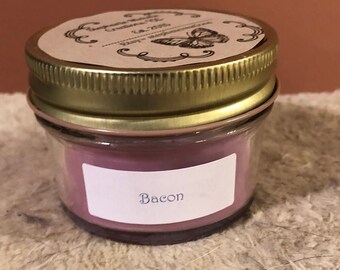 Bacon 4 ounce Small Mason Soy Candle