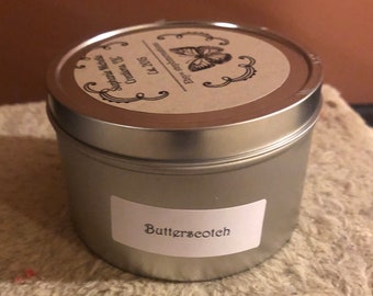 Butterscotch 16 ounce Large Tin Soy Candle