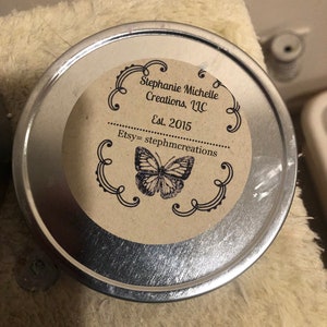 Lavender Vanilla 16 ounce Large Tin Soy Candle image 4