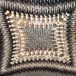 Grey Ombré Crochet Baby Blanket Cable Knit Pattern