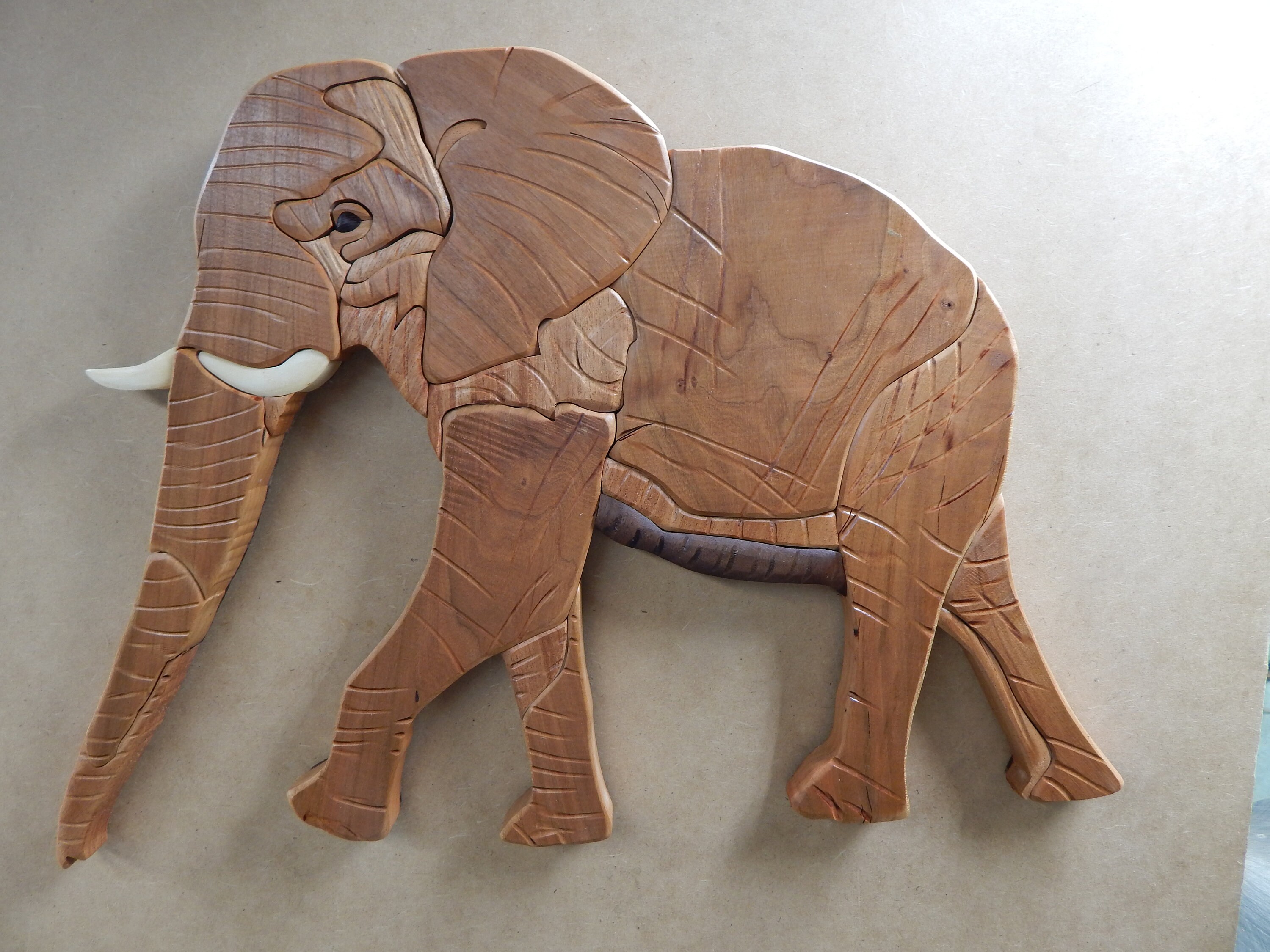 Elephant Wood Intarsia Wall hanging Handcrafted Scroll Saw Etsy