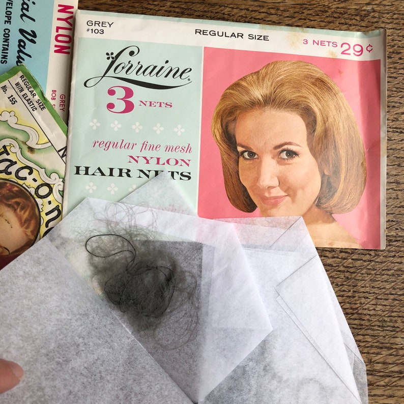 Vintage Hair Nets 1940s 1980s 5 Pouches Etsy