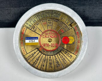 Visa Mastercard Calendar Paperweight 1978 - 2018