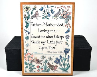 Mary Baker-Eddy Father-Mother-God Verse Wall Plaque
