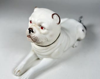 Vintage Ceramic Staffordshire Bull Terrier Dog Figurine