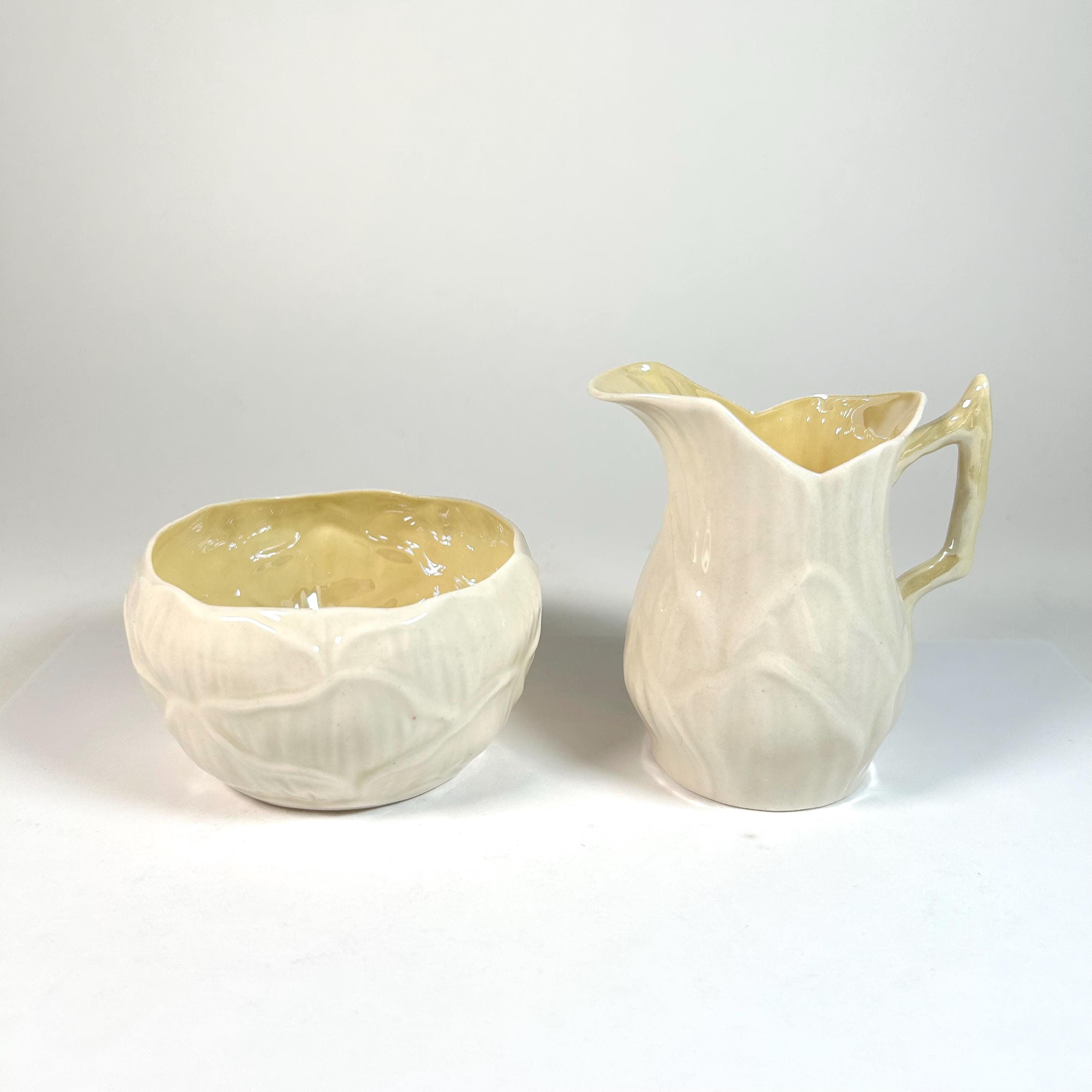 Belleek Creamer and Sugar - Etsy
