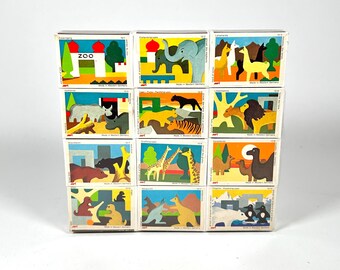 Mid-Century Juri West German Mini Blocks - Zoo Series - Unopened Set 12