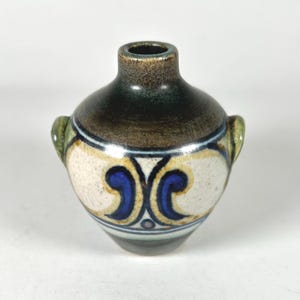 Gouda, Holland Pottery Mini Urn Shaped Vase with Handles #B3