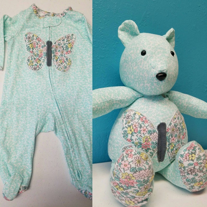 teddy bears made out of baby clothes