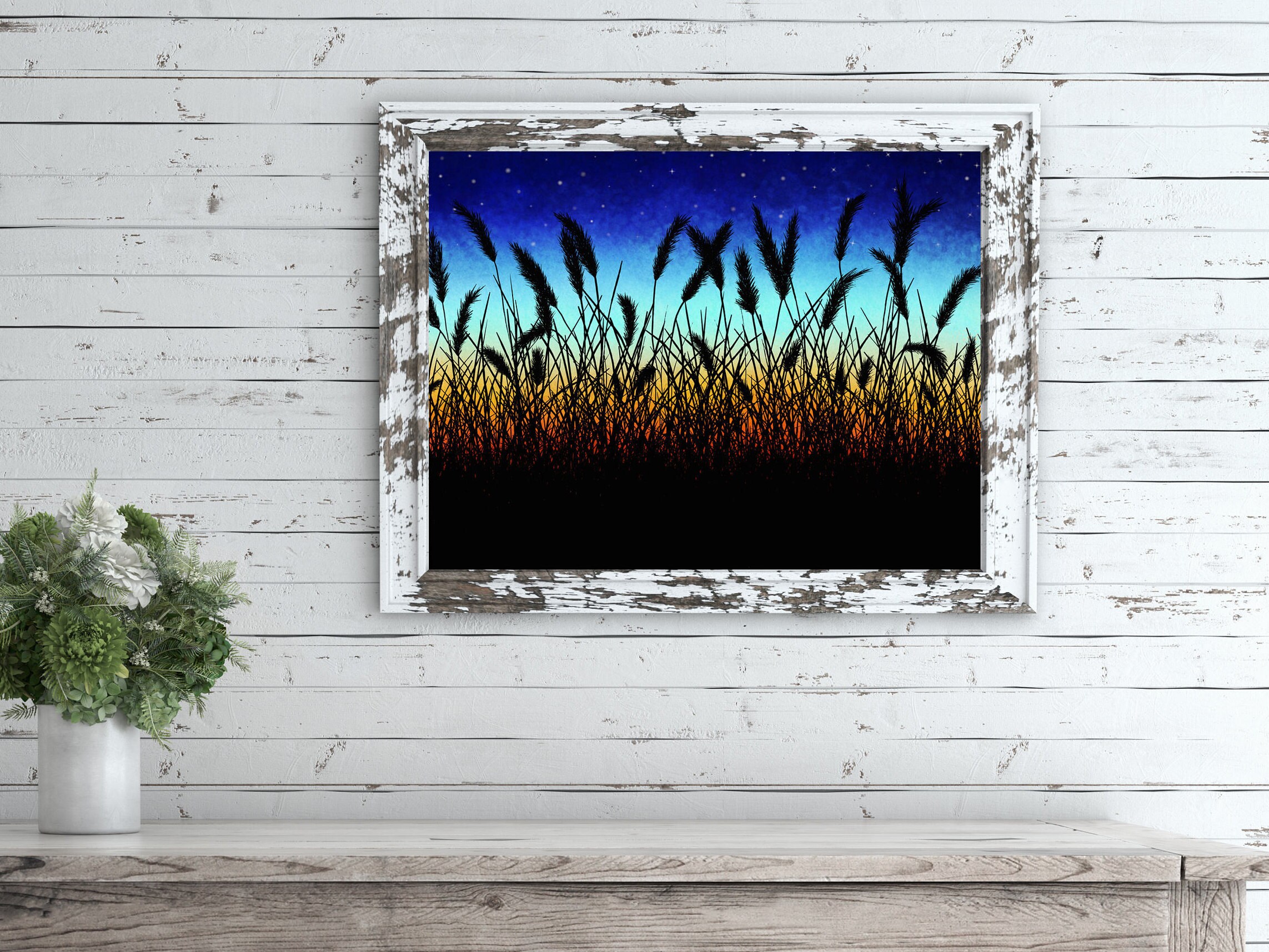 Sunset Landscape Painting Landscape Instant Download Sunset | Etsy