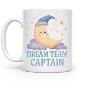 Crescent Moon Coffee Mug: Dreamy Night Sky Design (Ceramic, 11oz/15oz)