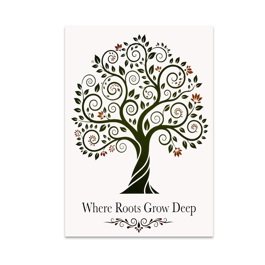 Family Tree Poster: Floral Roots Design (13x19 Glossy Print) - Etsy