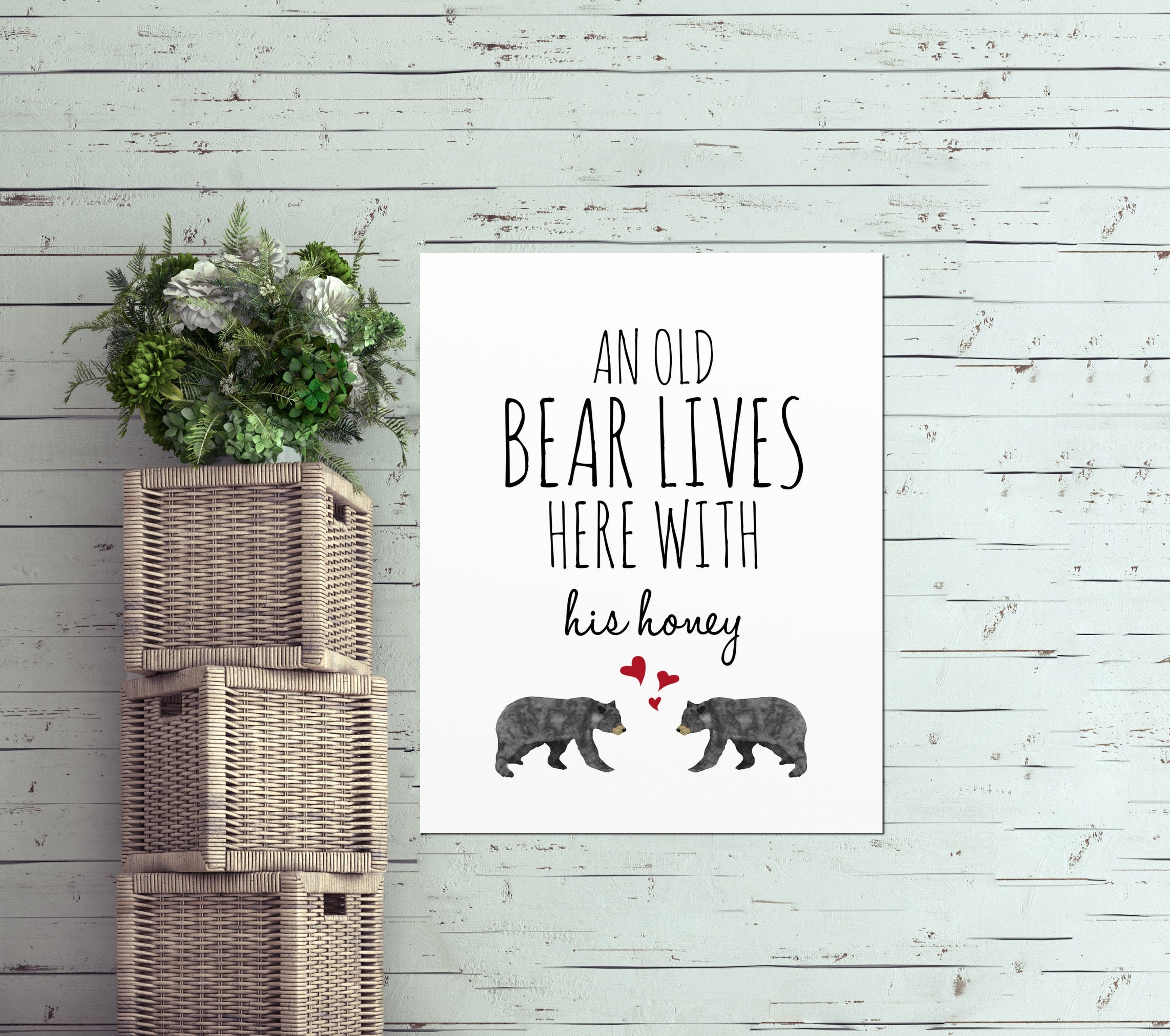LOOK AFTER YOUR HONEY Rustic Lodge Cabin Bear Sign ADVICE FROM A BLACK BEAR