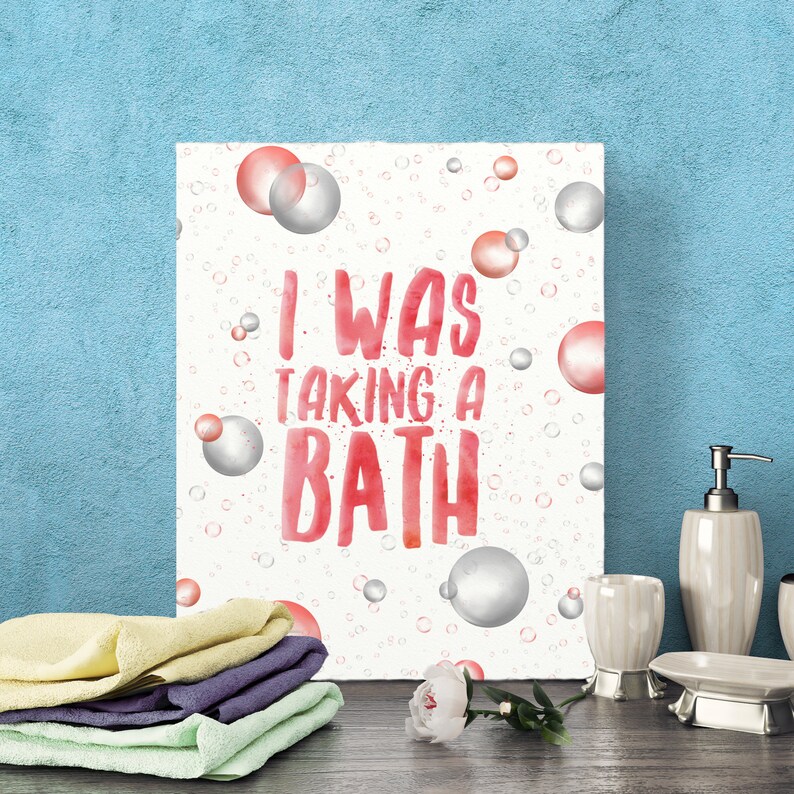 Bathroom Canvas Prints Bathroom Wall Hangings Watercolor Art Etsy