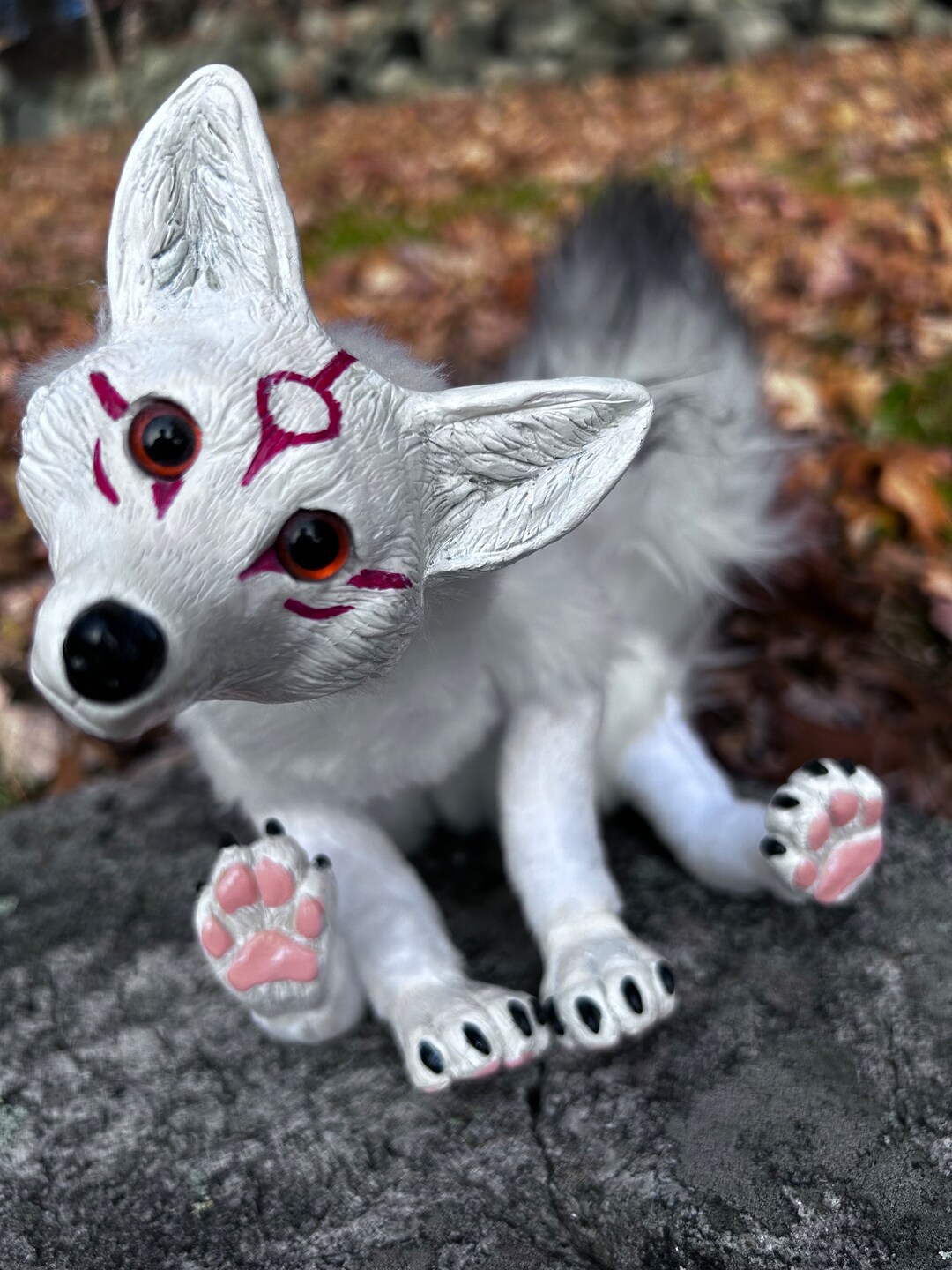 Sun Goddess Spirit Fox -- Posable Art Doll