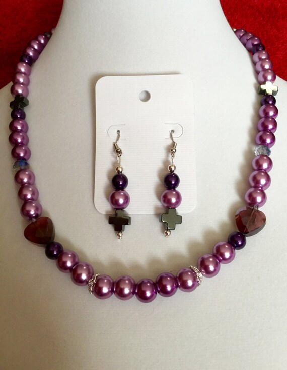 La'Faye Regal Designs by Dana, Lavender & Hearts Valentine Jewelry Set