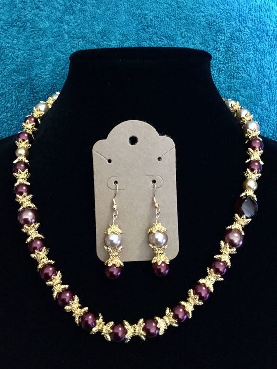 La'Faye Regal Designs by Dana Brown & Light Gold Necklace and Earrings