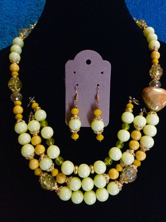 La’Faye Regal Designs by Dana Lemonhead Necklace, 2 Bracelets and Earrings