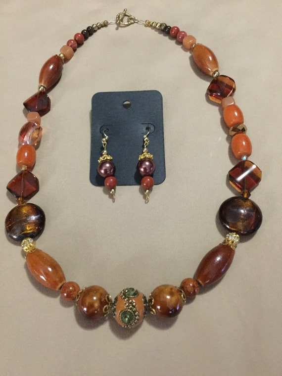 La'Faye Regal Designs by Dana Brown Cognac Necklace Set