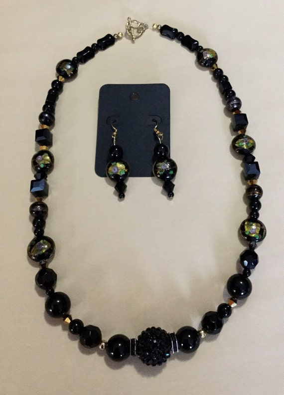 La'Faye Regal Designs by Dana Black & Gold Necklace Set