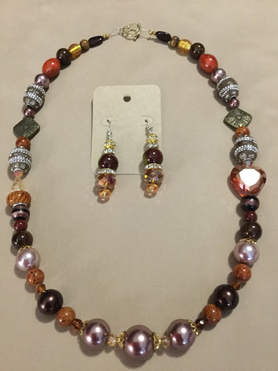 La'Faye Regal Designs by Dana Brassy Brown Necklace Set