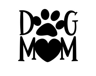 Dog Mom Vinyl Car Decal
