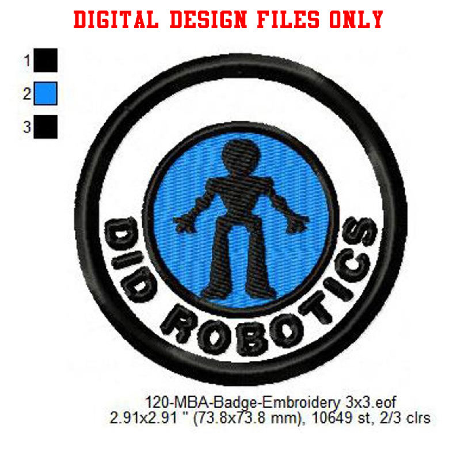Did Robotics Merit Adulting Badge Machine Embroidery Digitized Etsy
