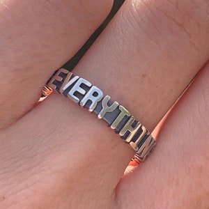 EVERYTHING IS FIGUREOUTABLE ring - Self Confidence Ring - Quote Ring - Jewelry with Sense - Meaningful Jewelry - by Ola Shekhtman