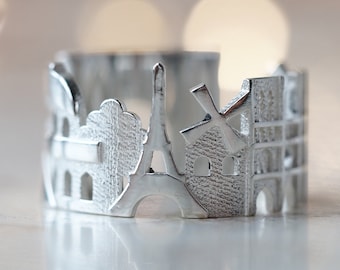 Paris Cityscape Ring | Paris Skyline Ring | Love Ring | France Ring Gift | Mothers Day | Precious Promise Ring | Romantic Gift