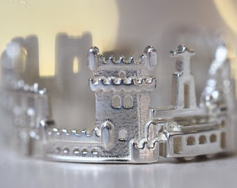 ESAURITO - Anello con paesaggio urbano di Lisbona / Anello con skyline del Portogallo / Regalo per coppia / Regalo di anniversario / Regalo di laurea / Confezione regalo per la festa della mamma
