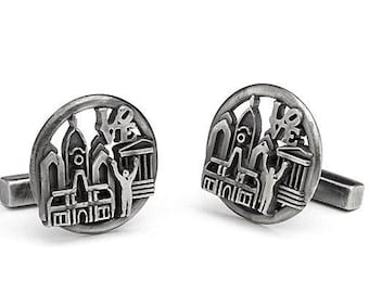 Philadelphia, PA Cufflinks - Silver Gold Platinum