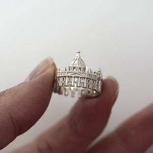 Rome Cityscape Ring Christmas Gift for Italy Lover Italy Skyline Ring Statement Ring for Her Anniversary Gift Italian Jewelry Art image 6