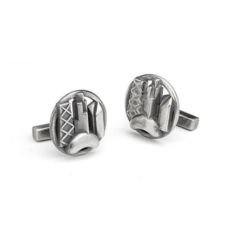 Chicago IL Cufflinks - Silver Gold Platinum
