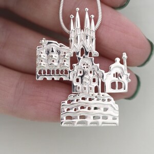 Barcelona Pendant - Statement Jewelry - Gift for Traveler