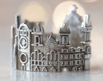 Prague Cityscape Ring | Czech Skyline Ring | Precious Gift for Women | Statement Ring for women | Shekhtwoman | Best Seller Ring