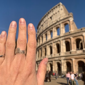 Rome Cityscape Ring Christmas Gift for Italy Lover Italy Skyline Ring Statement Ring for Her Anniversary Gift Italian Jewelry Art image 5