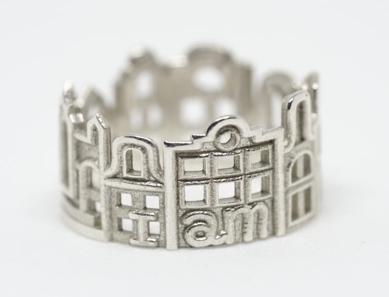 Amsterdam Cityscape Ring Netherlands Skyline Jewelry Gift for Architect Mothers Day Idea Present for Her Design by Ola Shekhtman image 2