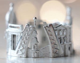 Saint Petersburg Russia Cityscape Ring - Gift Idea for Her - Skyline Ring - Statement Ring - Mothers Day - Anniversary Gift for Architect
