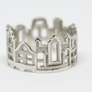 Amsterdam Cityscape Ring Netherlands Skyline Jewelry Gift for Architect Mothers Day Idea Present for Her Design by Ola Shekhtman image 4