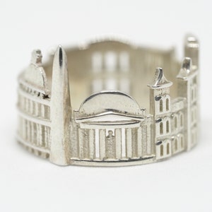 Washington DC Cityscape Ring Skyline Ring Gift for Him Romantic Gift Shekhtwoman Unique Jewelry Custom City Ring image 3