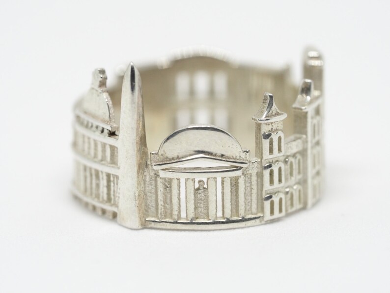 Washington DC Cityscape Ring Skyline Ring Gift for Him Romantic Gift Shekhtwoman Unique Jewelry Custom City Ring image 3