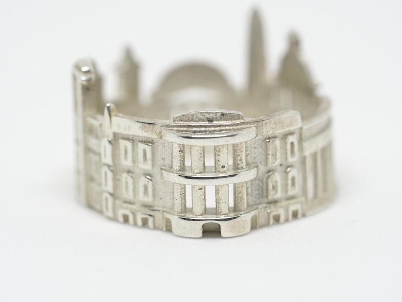 Washington DC Cityscape Ring Skyline Ring Gift for Him Romantic Gift Shekhtwoman Unique Jewelry Custom City Ring image 2