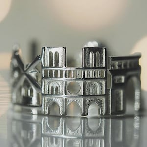 Paris Cityscape Ring Paris Skyline Ring Love Ring France Ring Gift Mothers Day Precious Promise Ring Romantic Gift image 4
