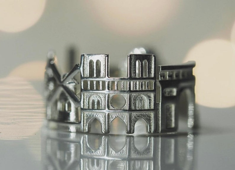 Paris Cityscape Ring Paris Skyline Ring Love Ring France Ring Gift Mothers Day Precious Promise Ring Romantic Gift image 4