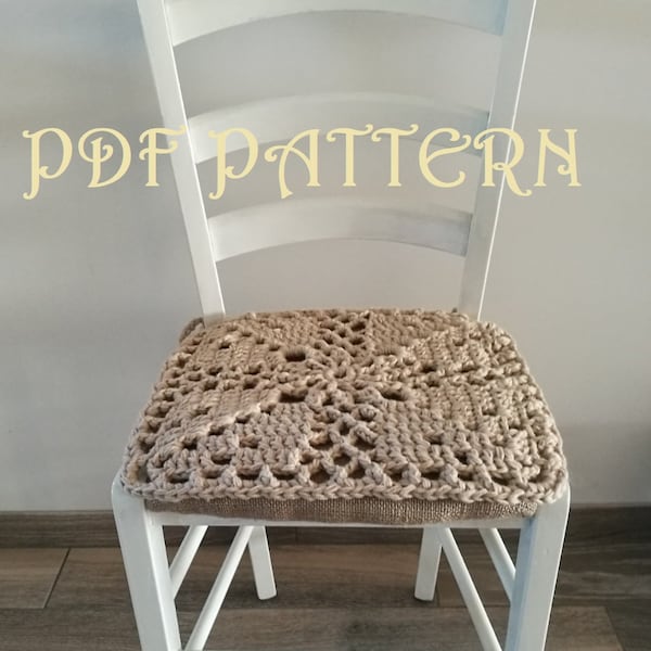 Crochet Chair Pad, Cover, Cushion PDF Pattern