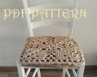 Crochet Chair Pad, Cover, Cushion PDF Pattern