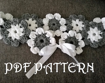 Crochet Flower Belt PDF Pattern