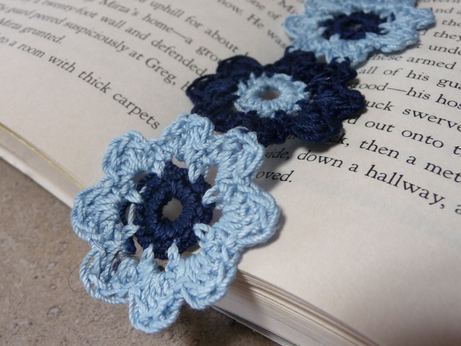 Crochet Flower Bookmark PDF Pattern Etsy