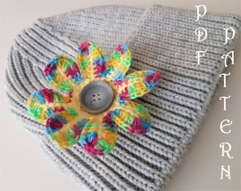 Crochet Flower PDF Pattern Large