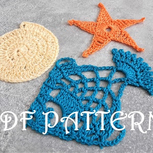 Crochet Sea World Appliques PDF Pattern